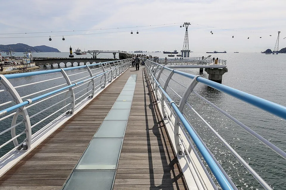 Songdo Beach and the coastal skywalk
