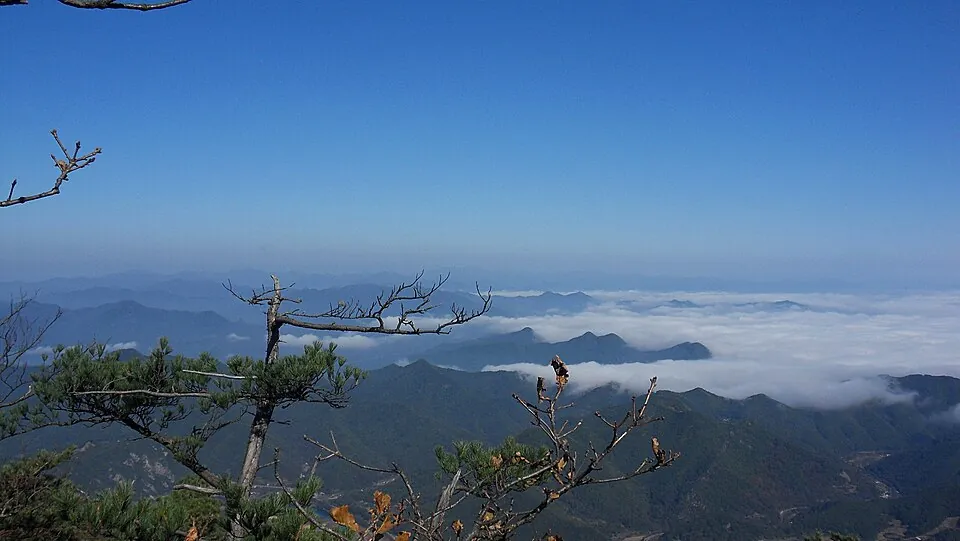 Mountains and clouds seen from Woraksan’s Yeongbong Peak