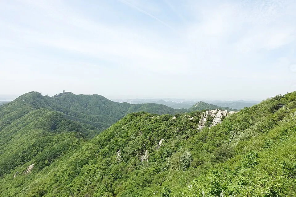 The ridgeline of Surisan in Gunpo.
