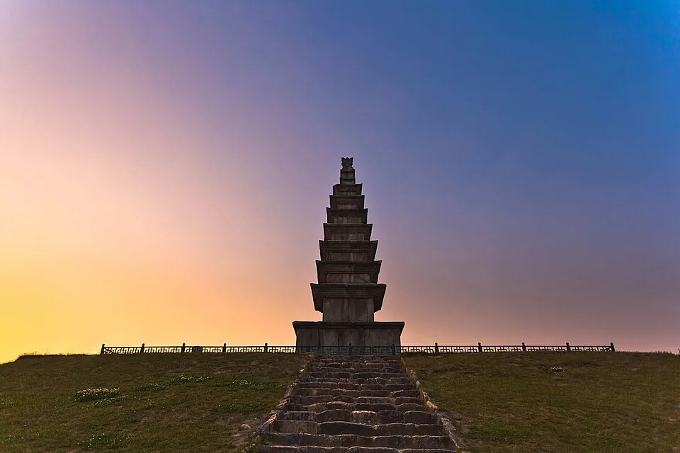 Seven-story stone pagoda at Tappyeong-ri in Chungju
