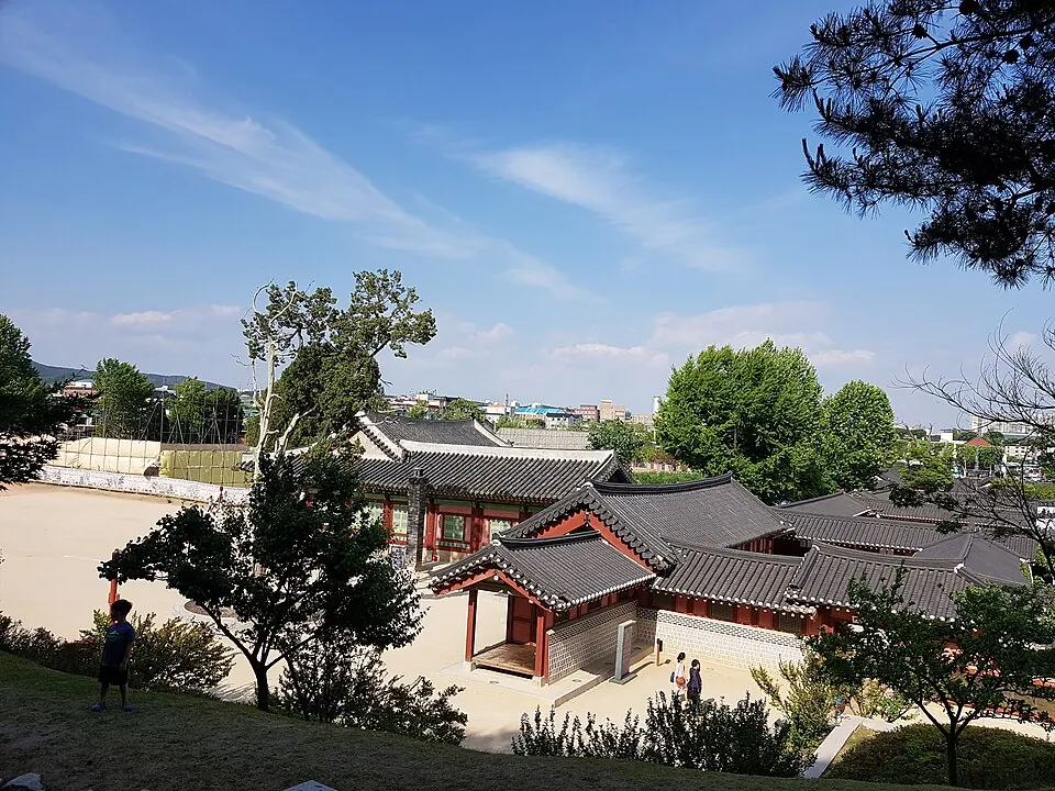 A panorama of Hwaseong Haenggung Palace.
