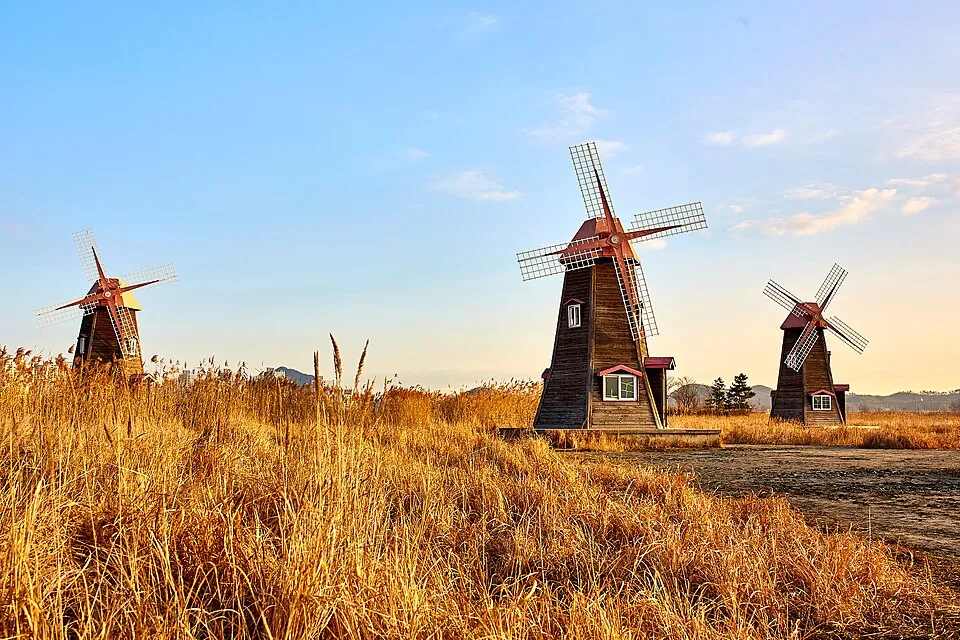 Windmills at Sorae Wetland Ecology Park