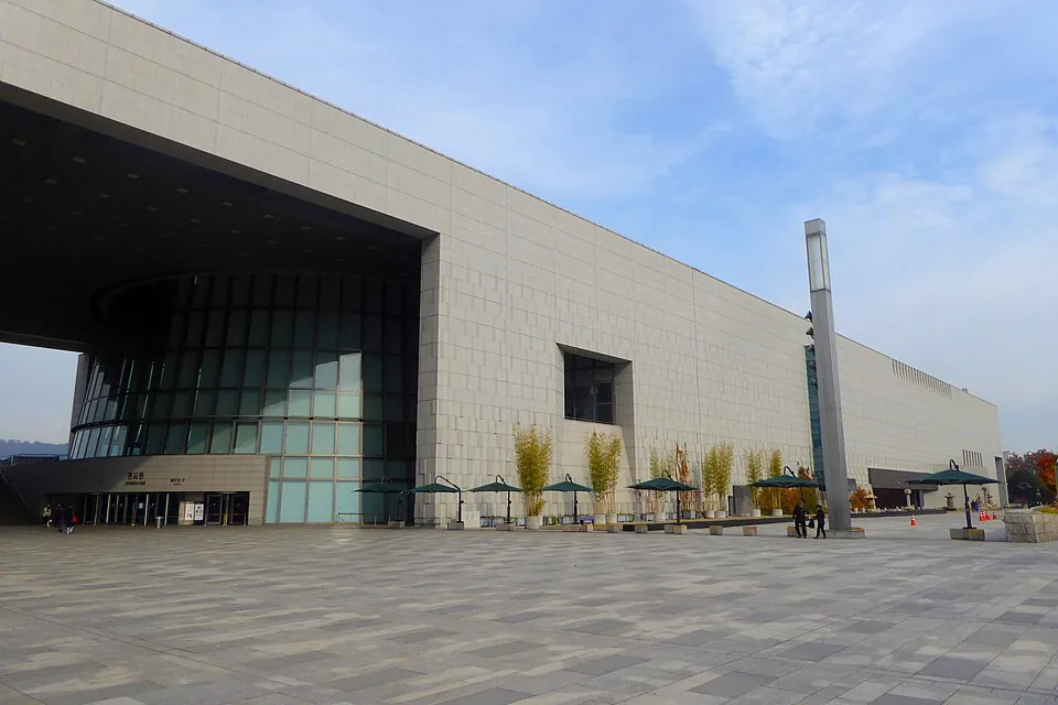 Exterior of the National Museum of Korea in Yongsan-gu, Seoul.